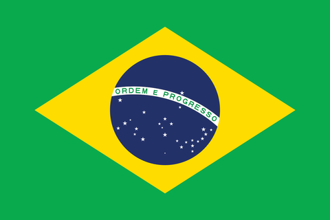 Brazilian National Flag Sign Template