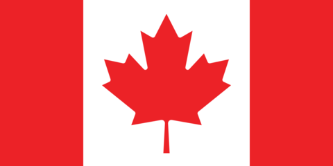 Canadian National Flag Sign Template