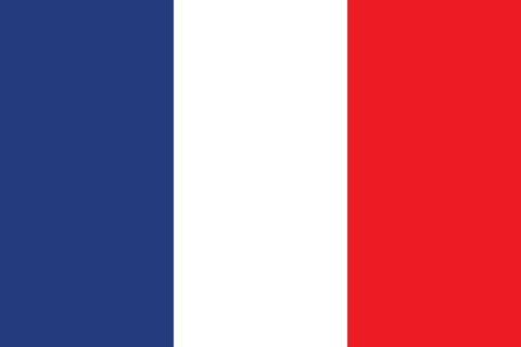 French National Flag Sign Template