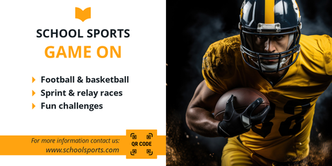 School Sports Game On Sign Template
