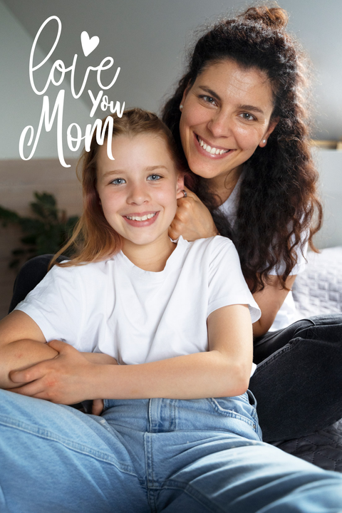 Mother and Child Photo Mother's Day Sign Template
