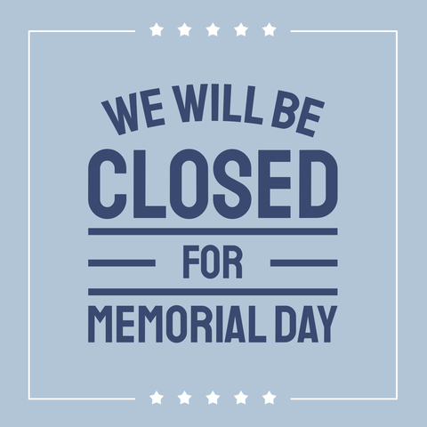 Memorial Day Closed Notice Sign Template