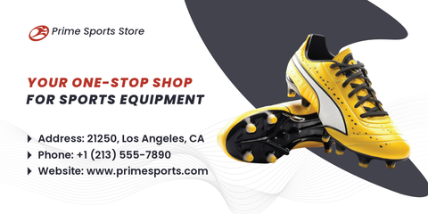 Sports Equipment Store Promotional Sign Template