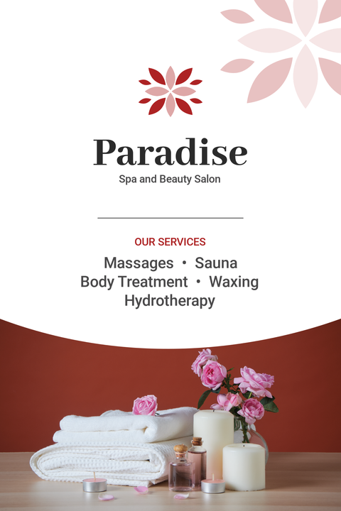 Paradise Spa and Beauty Salon Sign Template