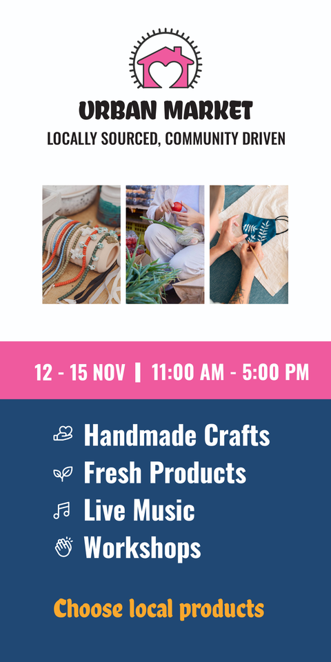 Local Market Handmade Crafts Event Sign Template