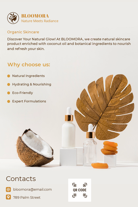 Organic Skincare Brand Sign Template