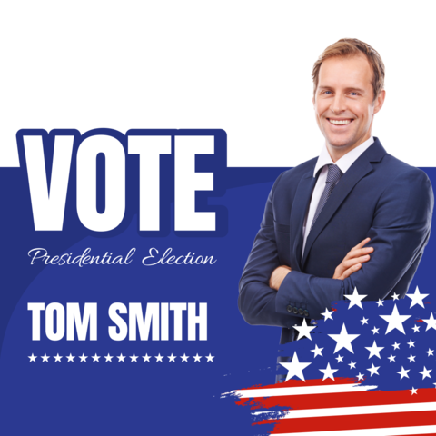 Electoral Candidate With Photo Sign Template