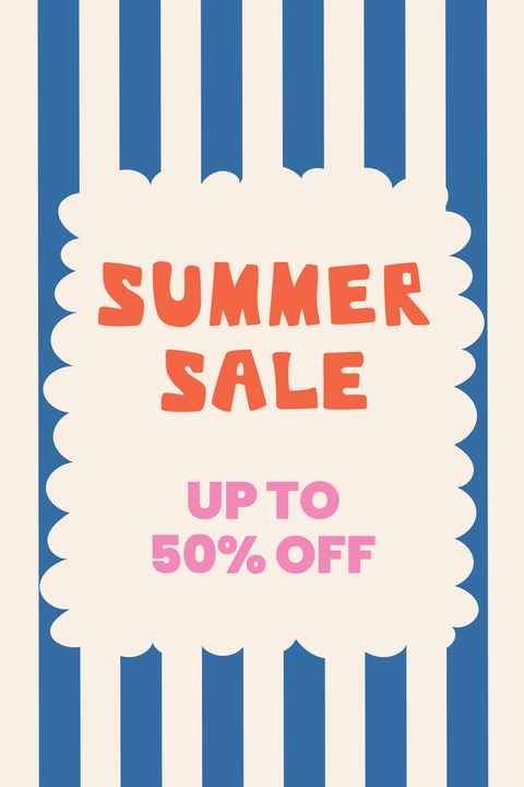 Striped Summer Sale Sign Template