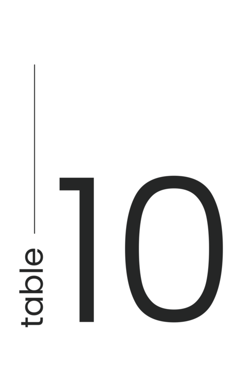 Minimalist Vertical Table Number Sign Template