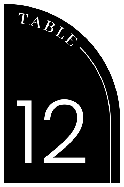 Elegant Arched Table Number Sign Template