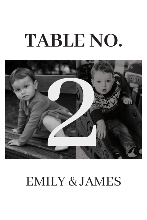 Photo Background Table Number Sign Template