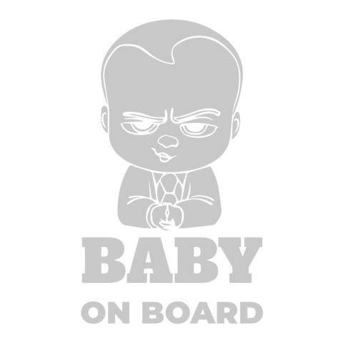 Cute Boss Baby On Board Safety Warning Sign Template