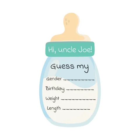 Baby Shower Guessing Game With Baby Bottle Template