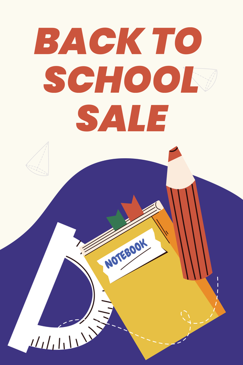 Back to School Sale Promotion Sign Template