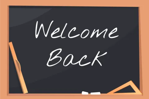 Chalk and Blackboard Welcome Back School Sign Template