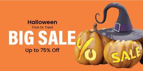 Orange Halloween Big Sale Sign Template