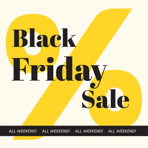All Weekend Sales for Black Friday Sign Template