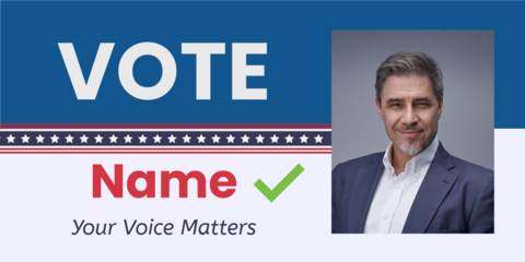 Blue-Inspired Political Sign Template