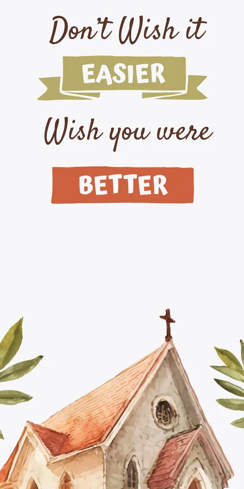 Inspirational Quote Church Sign Template