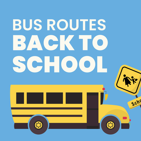 Bus Routes Back to School Sign Template