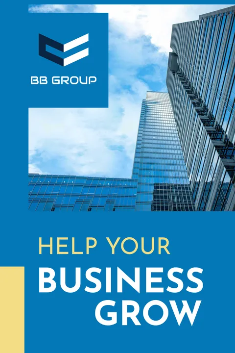 Blue Branding Business Center Sign Template