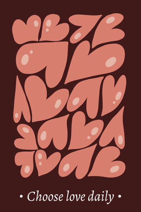 Heart-Themed Choose Love Daily Template