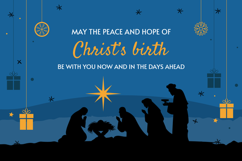 Birth of Jesus Christ Christmas Sign Template