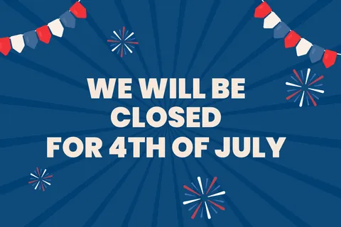 Independence Day Closure Notice Sign Template