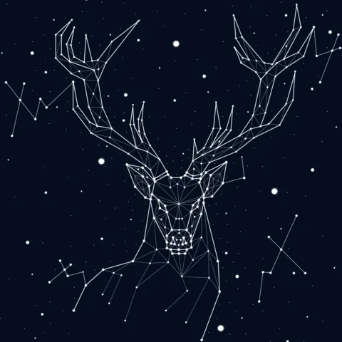 Custom Deer Constellation Art Sign Template