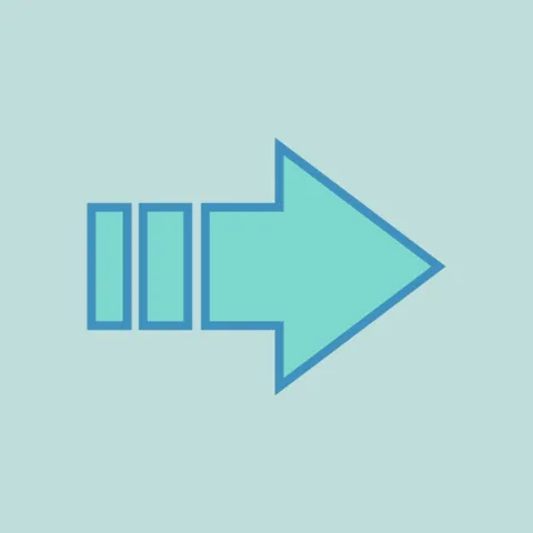 Blue Single Directional Arrow Pointing Right Sign Template