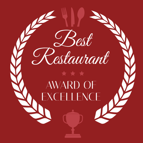 Wheat Crest With Trophy Icon Restaurant Award Template