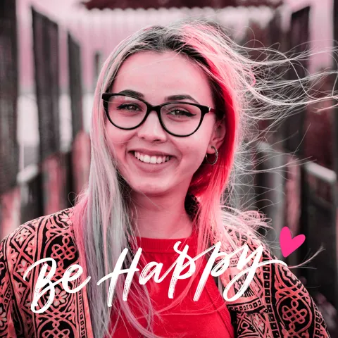 Brushstroke Font Quote With a Photo Sign Template