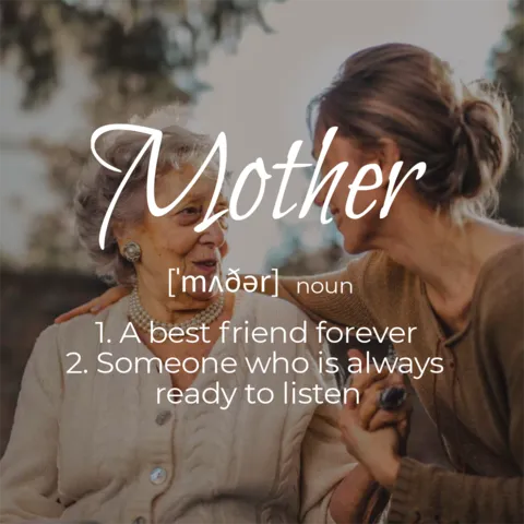 Definition of the Word Mother Photographic Template
