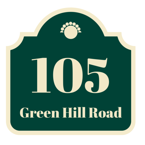 Green Hill Road Custom Address Sign Template