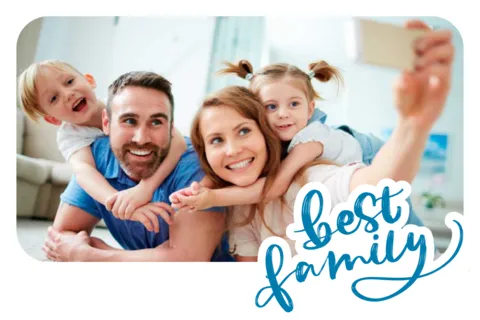 Simple Family Photo Frame With a Caption Sign Template