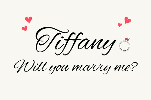 Proposal Note With Hearts and a Ring Template