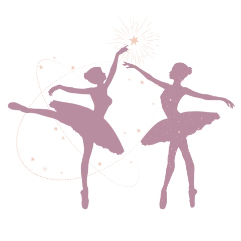 Ballerina Silhouettes in Glitter Sign Template