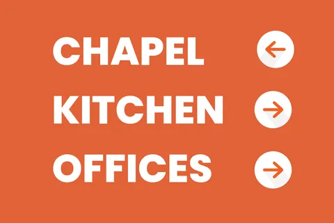 Orange Chapel Directional Church Sign Template