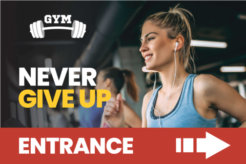 Directional Gym Business Sign Template