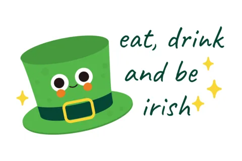 Cheerful Hat With Celebratory Irish Quote Template