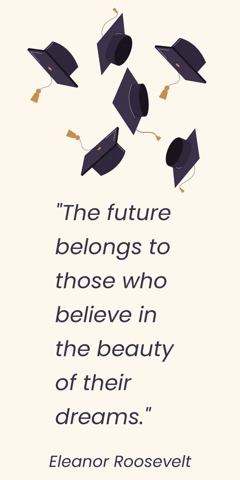 Graduation-Themed Quote Sign Template
