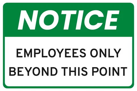Green and White Notice Parking Sign Template