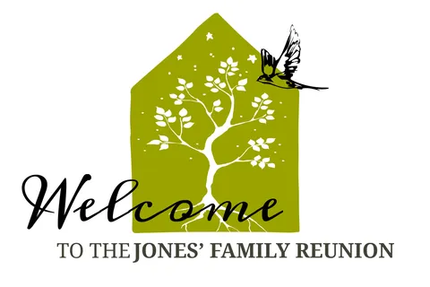 Green House Silhouette on a Family-Themed Sign Template