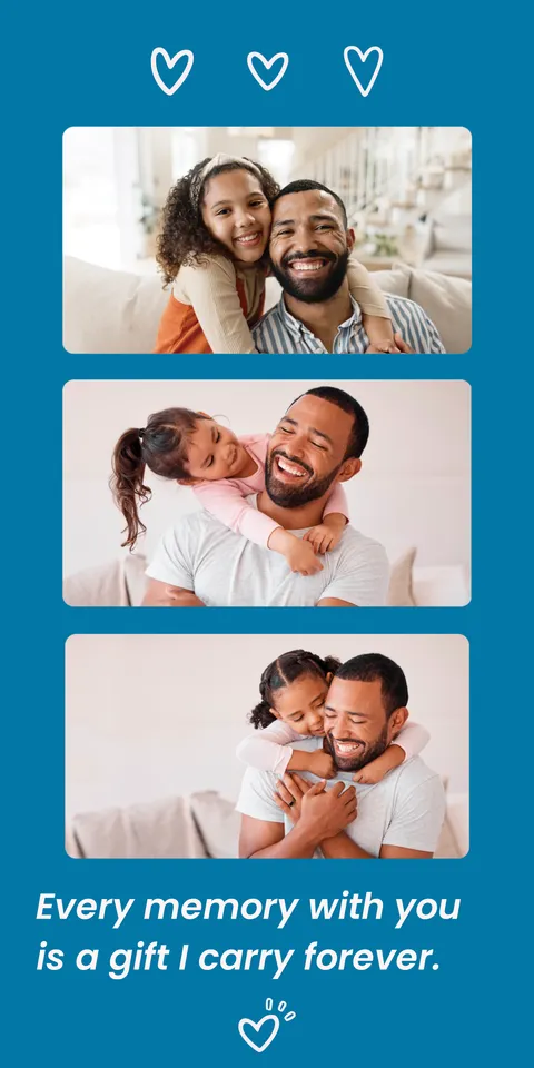 Emotional Father’s Day Quote and Image Sign Template