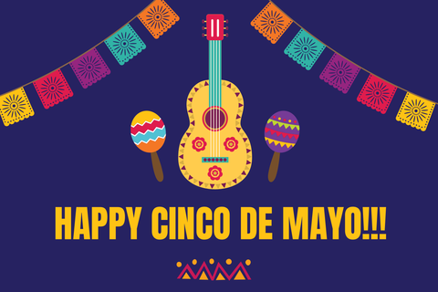 Guitarron and Maracas Cinco de Mayo Sign Template