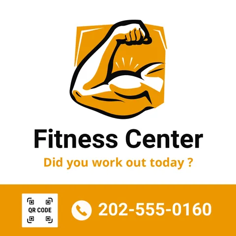 Muscular Arm With Hard Biceps Gym Workout Fitness Template