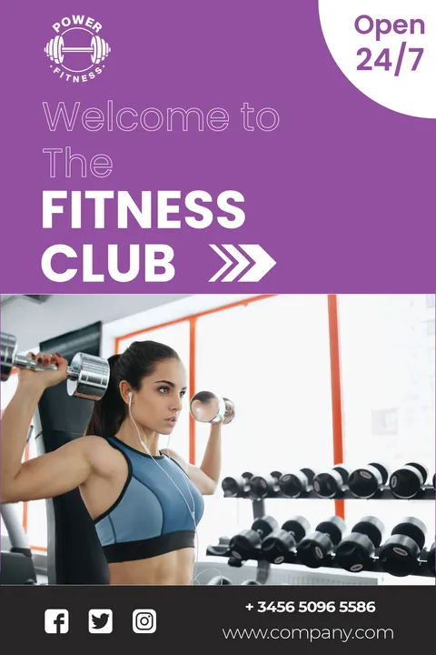 Fitness Club Welcome Sign Template