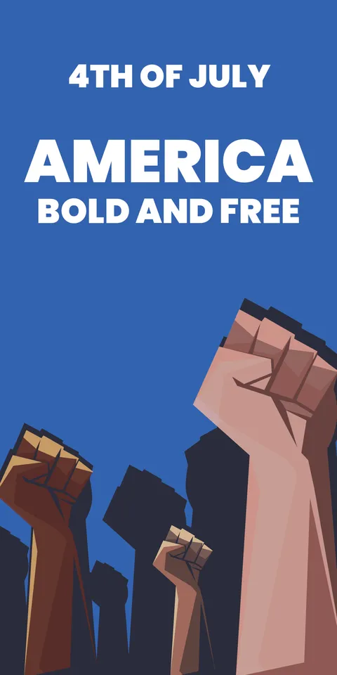 July 4th Unity and Diversity Sign Template