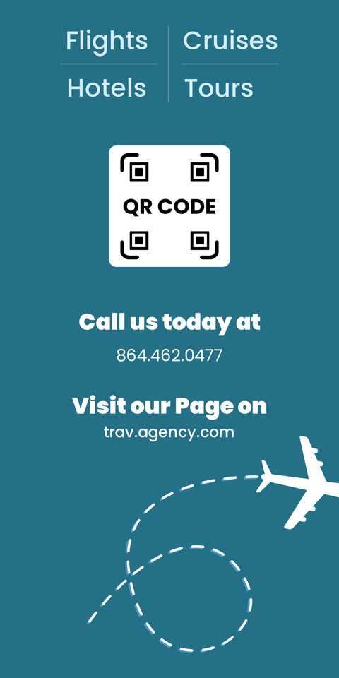 QR Code Airport-Themed Sign Template