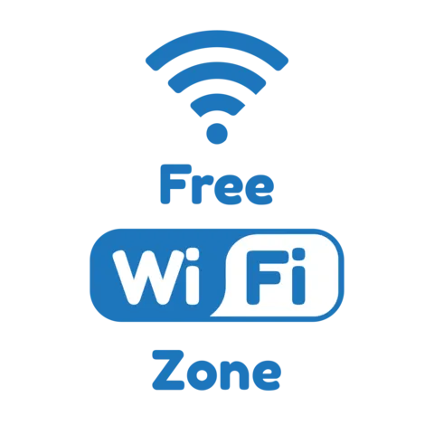 Free WiFi Zone With Signal Icon Sign Template